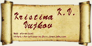 Kristina Vujkov vizit kartica